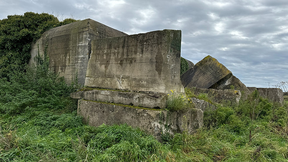 R622 bunker with additional buildings at Stp Hecht. Copyright NormandyBunkers