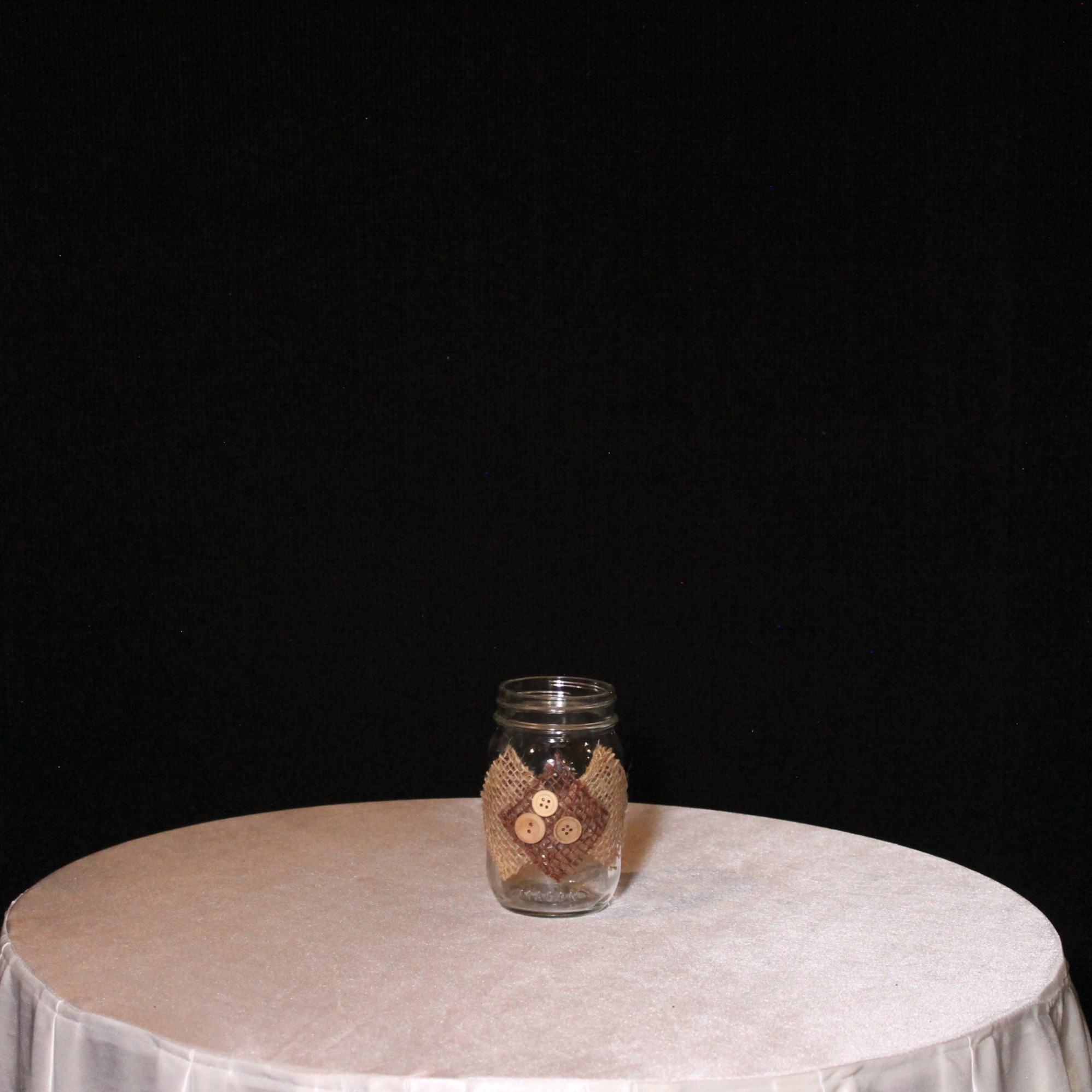 Burlap Mason Jar (mini)