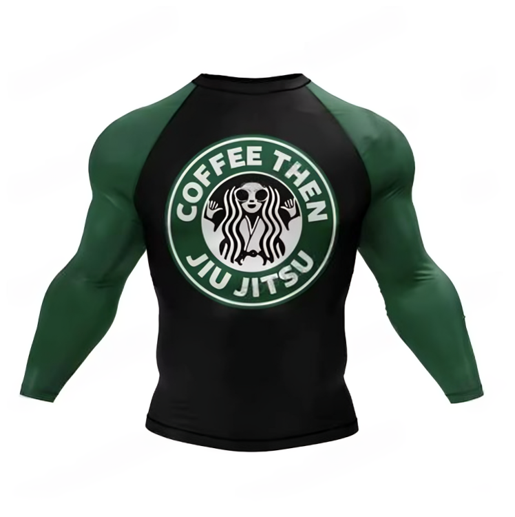 Coffee and Then Jiujitsu Starbucks Rash Guard