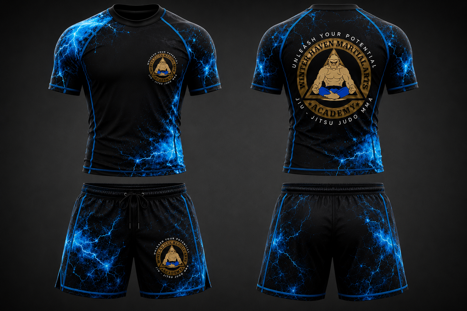 Electric Storm No-Gi Rashguard & Fight Shorts Set