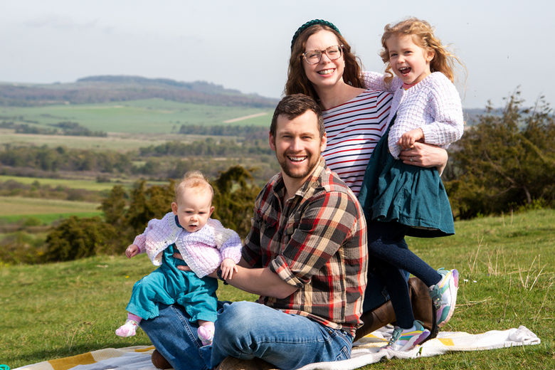 A full family session outdoors