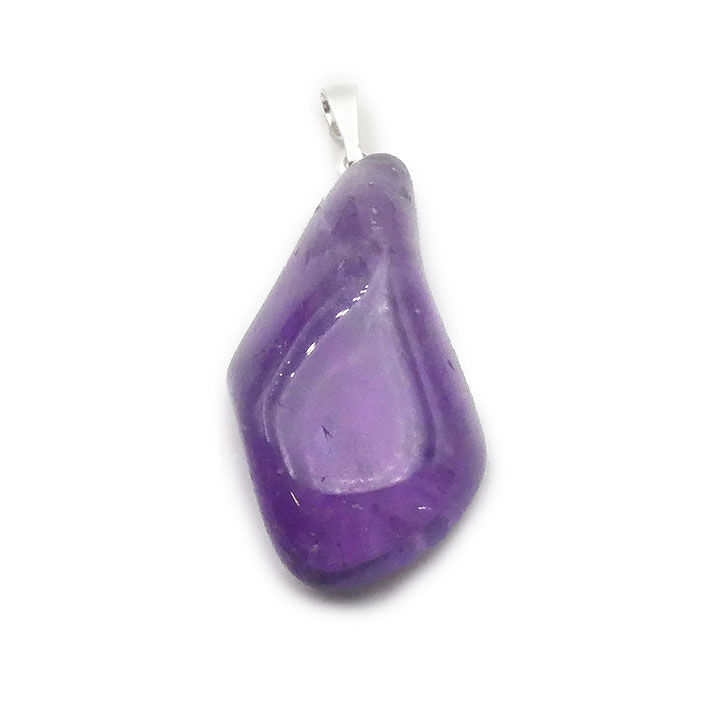 AMÉTHYSTE - PENDENTIF PIERRE ROULÉE - AA+