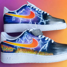 Nike AF1 personnalisées film Retour Vers le Futur FitgFitz Custom