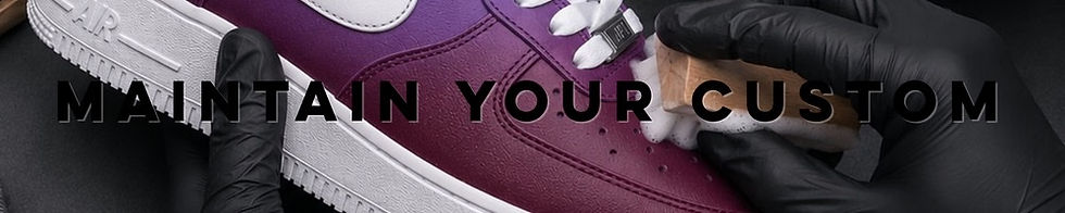 Pair of custom Nike AF1 sneakers for maintenance