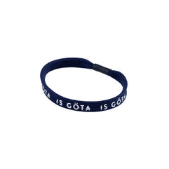 Navy blue bracelet with white text that reads IS GÖTA, BizProVider