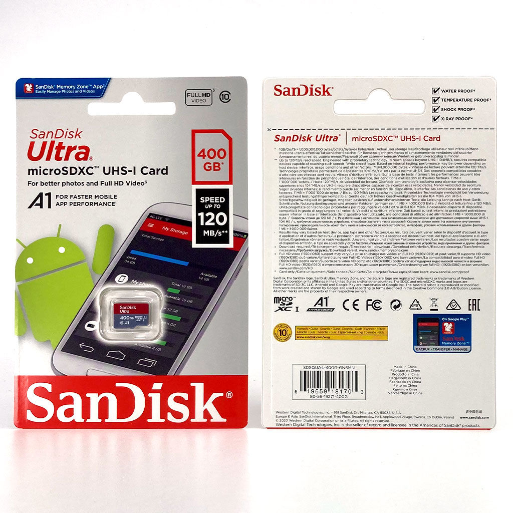 Sandisk Ultra MicroSD 120MB/s 32GB-512GB