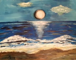 Sea and moon
