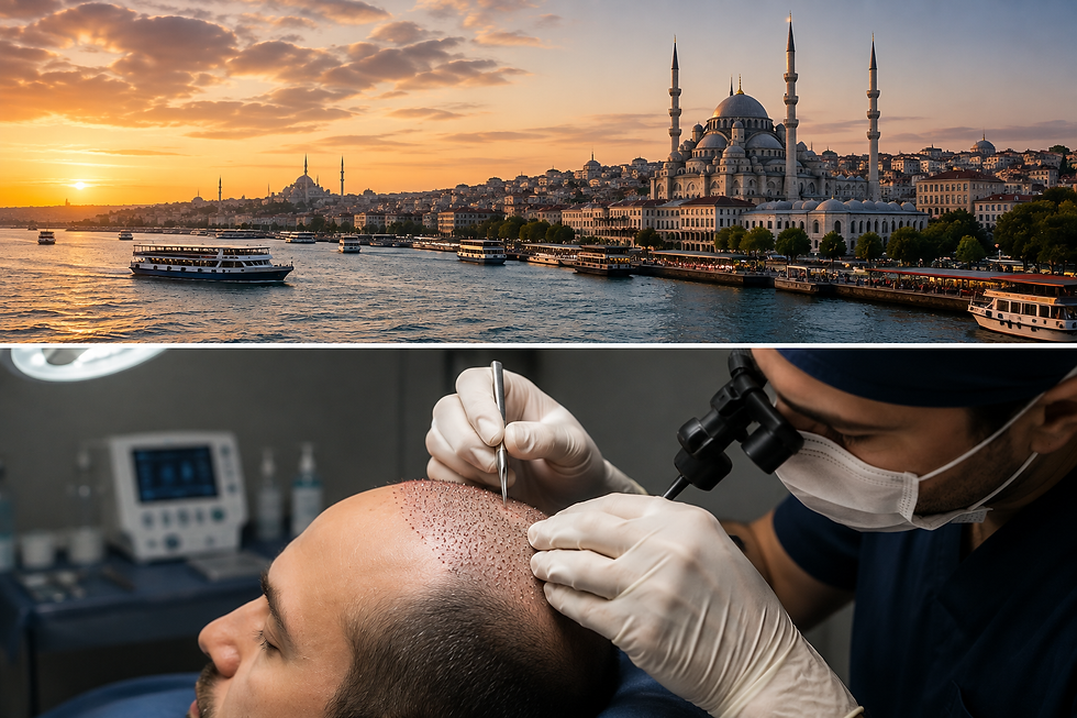 Intervention de greffe de cheveux FUE en Turquie