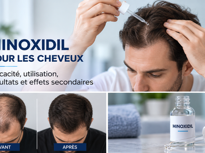 Minoxidil pour les cheveux contre la chute et l’alopécie androgénétique