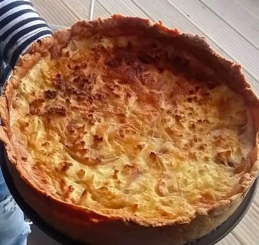 quiche cebola e feta