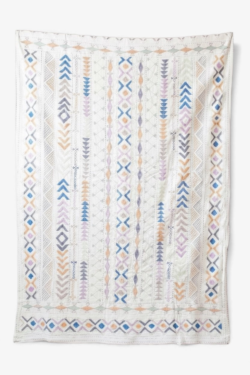 Miniature : Suzani No 7 | Tissu indien brodé à la main multicolore