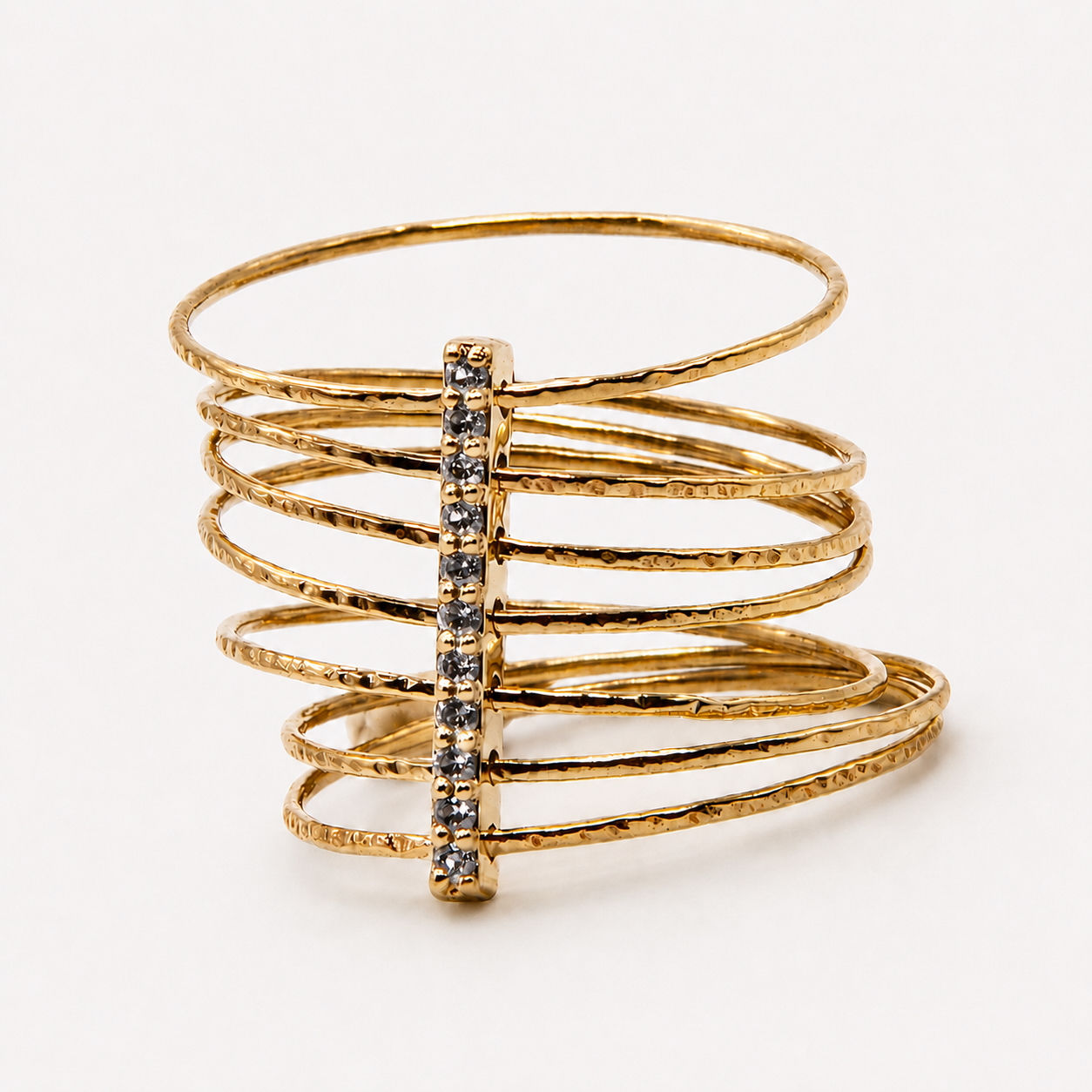 Bague semainier en or et diamants gris pour femme – The Boho Society