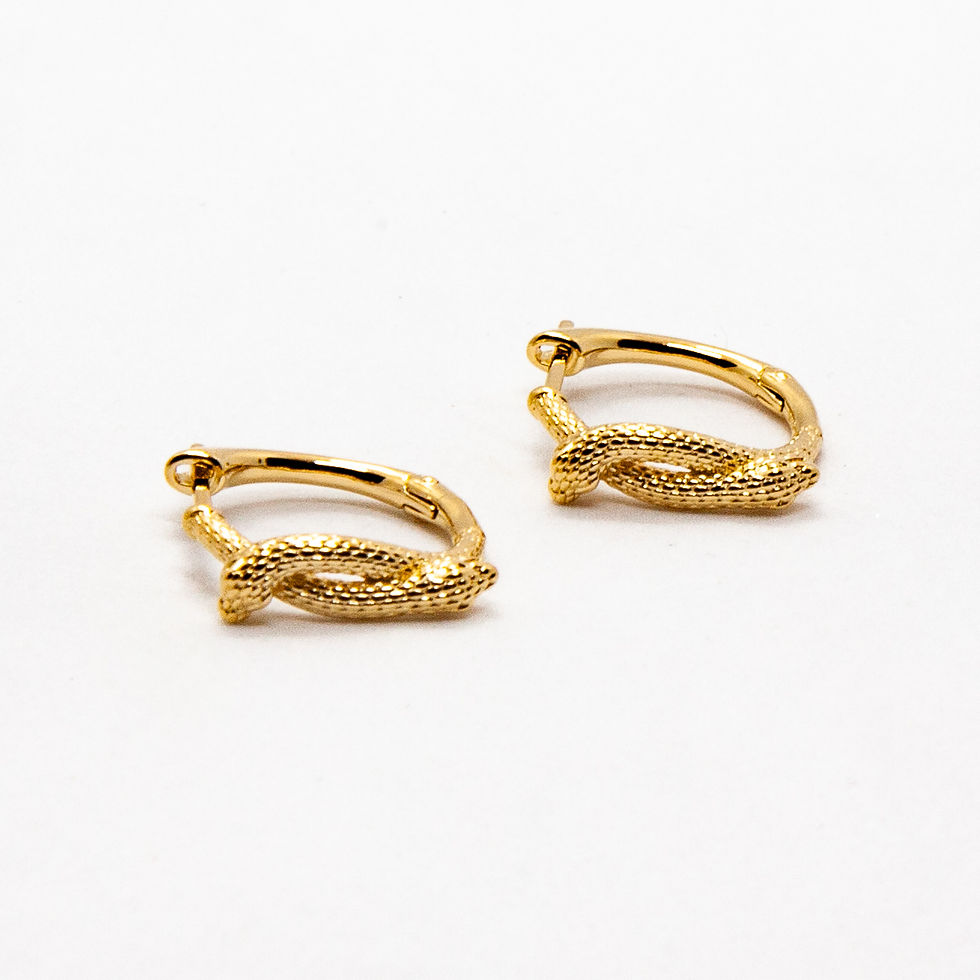 boucles d'oreilles bohèmes - mini créoles bohèmes serpent plaqué or - the boho society