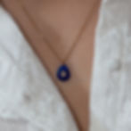 collier pierre naturelle - collier pierre naturelle de lapis lazuli et diamant or massif - the boho society