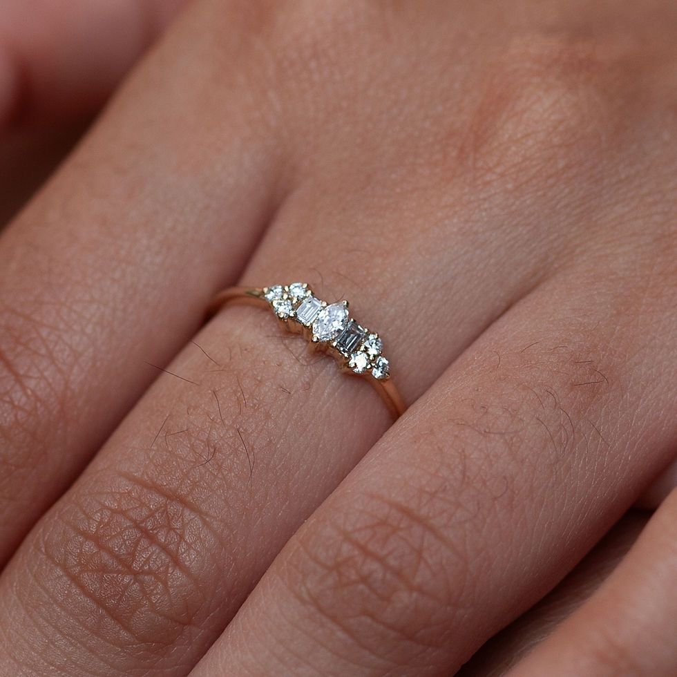 Miniature : Marta | Bague fine diamants en or