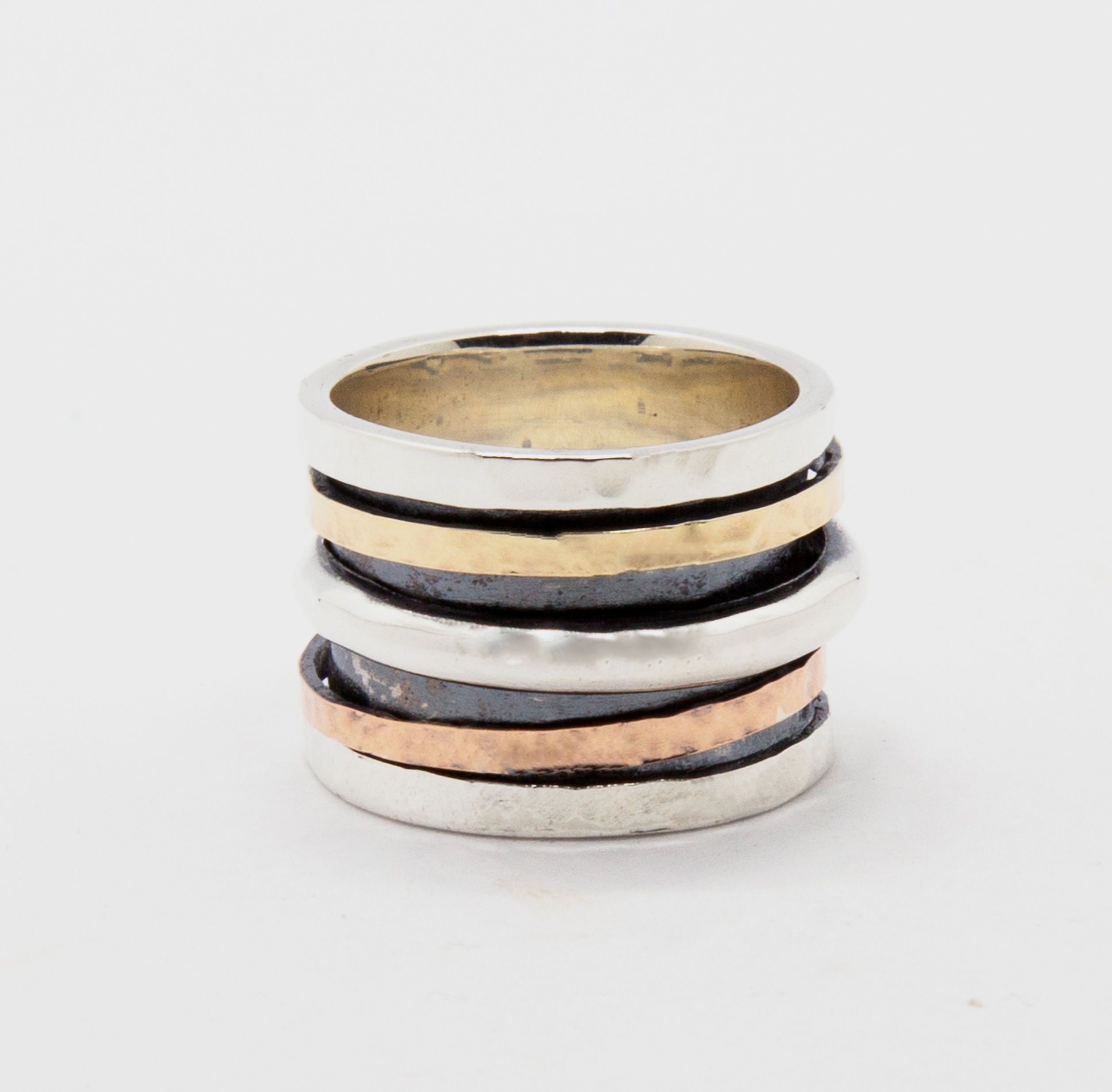 Pollux | Bague argent et 2 ors 9 carats