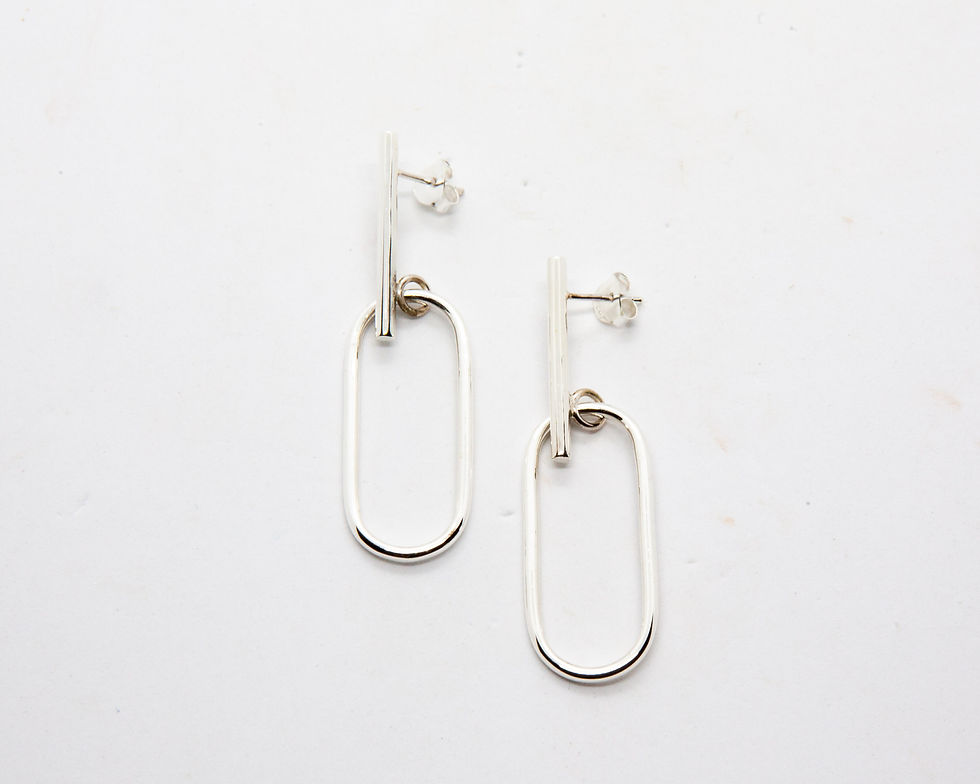 boucles d'oreilles argent - boucles d'oreilles argent massif style minimaliste - the boho society