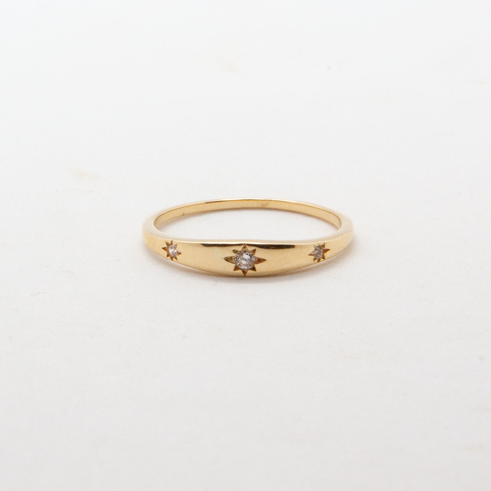 Layla | Bague créateur en or 14 carats et diamants