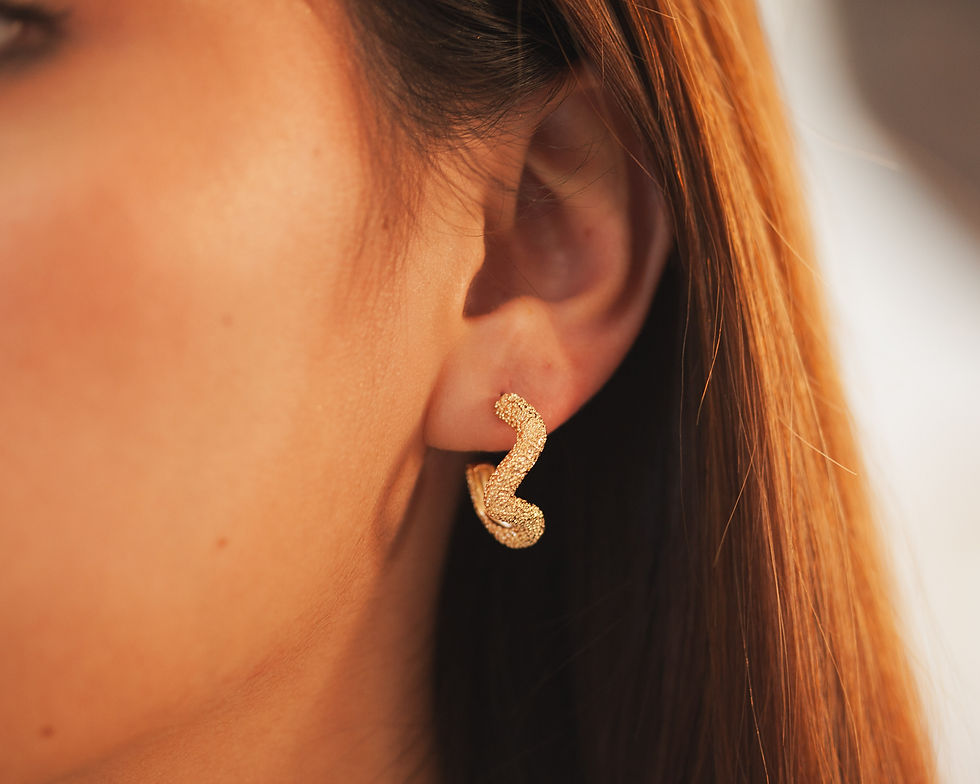 Miniature : Loona | Boucles d'oreilles serpent doré à l'or 24k