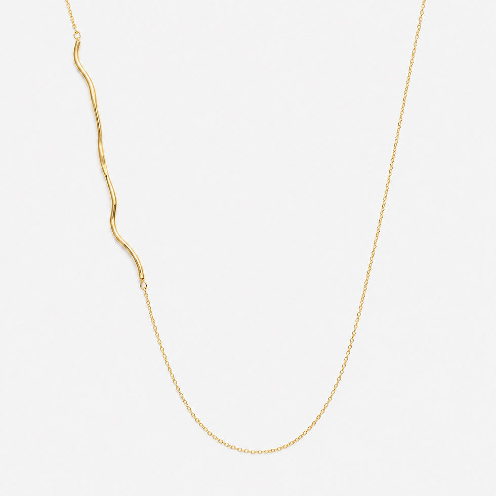 Sautoir doré or 24K fil ondulé, chaîne fine dorée – The Boho Society