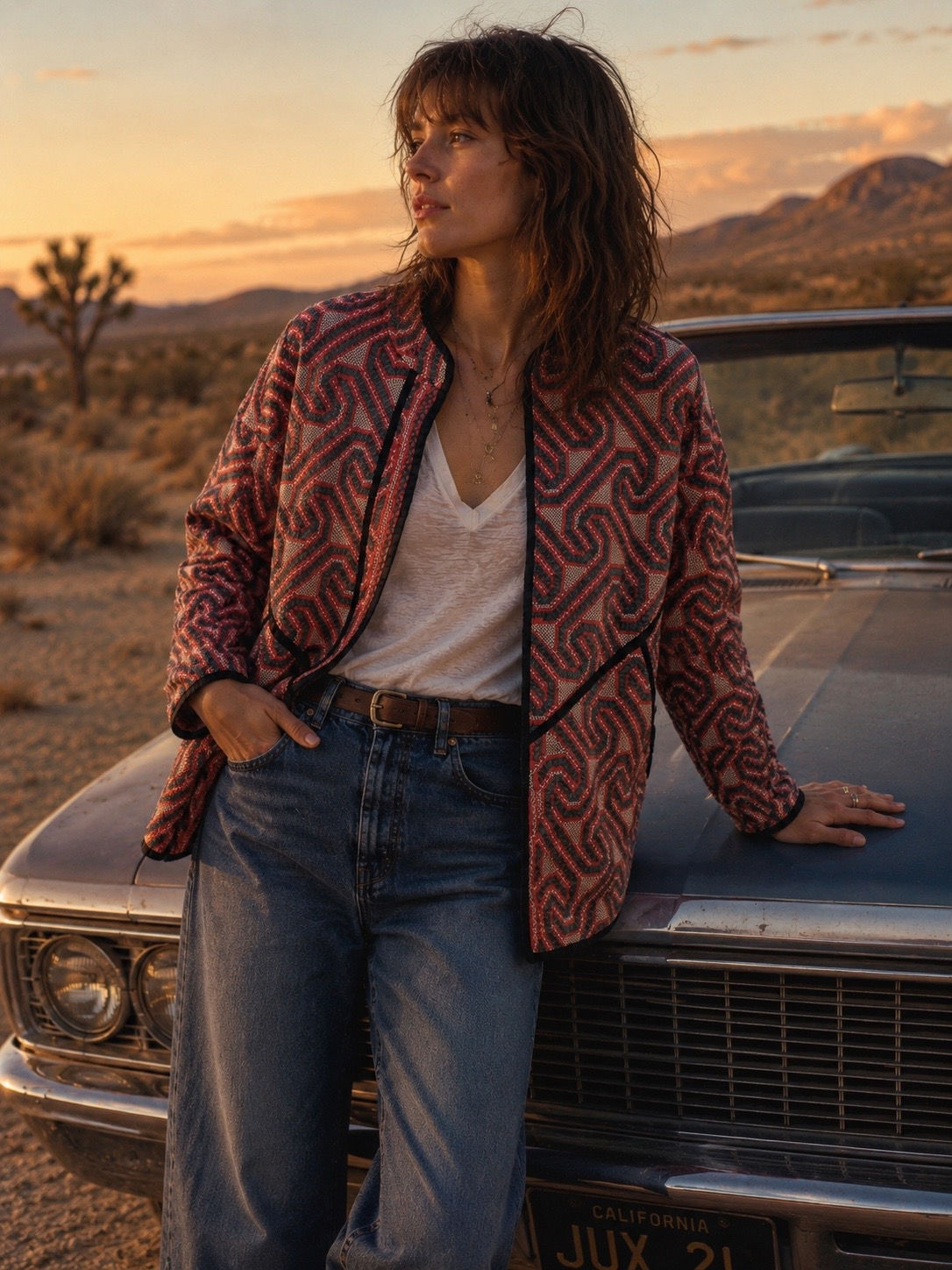 Kani | Veste bohème kantha nakshi brodée en coton