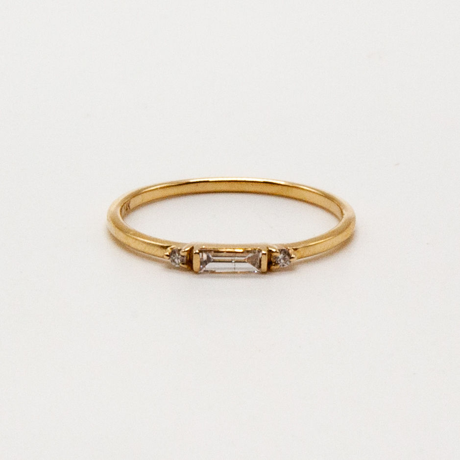 Miniature : Jude | Bague 3 diamants en or 14 carats