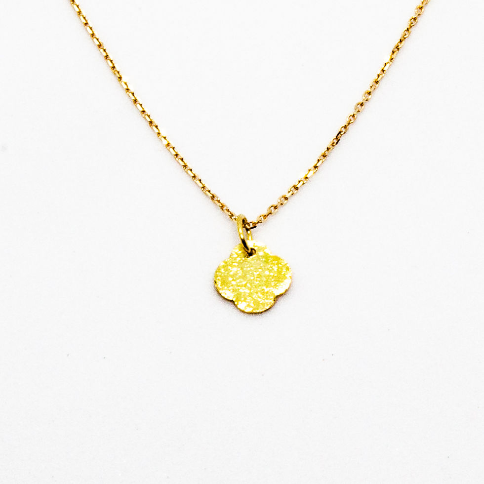 Sandy | Collier trefle en or avec ou sans chaine | thebohosociety