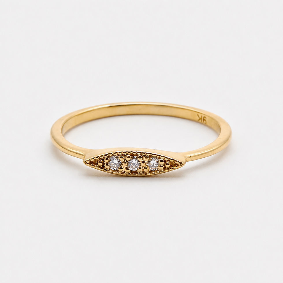 Miniature : Lise | Bague fine diamants en or