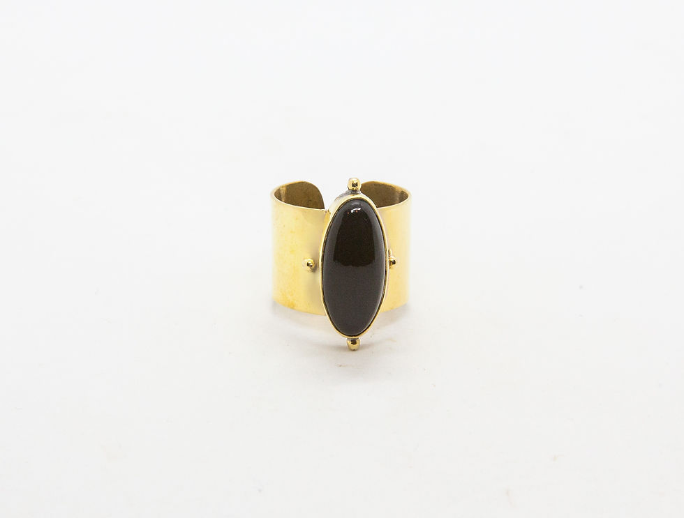 Miniature : Orphee | Bague de créateur onyx noir