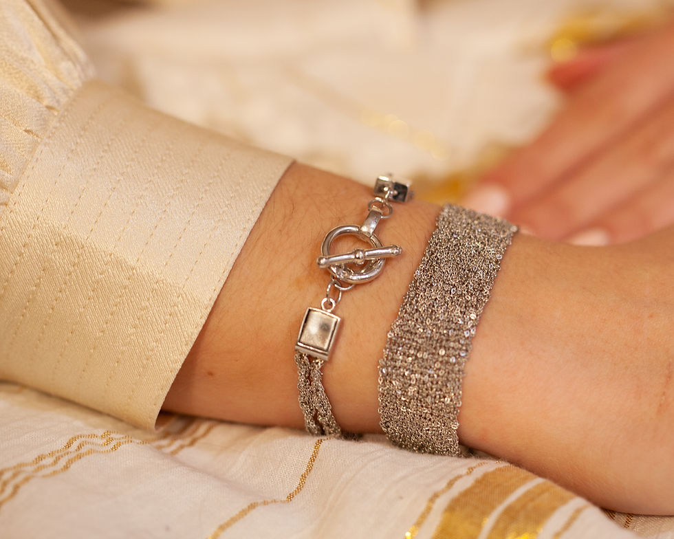 Miniature : Vania | Bracelet de chaines tressées en argent massif 925