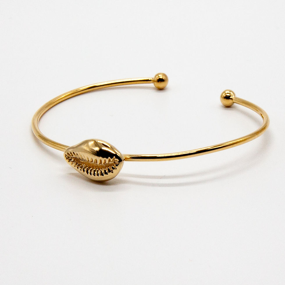 Miniature : Cauri | Bracelet jonc coquillage plaqué or
