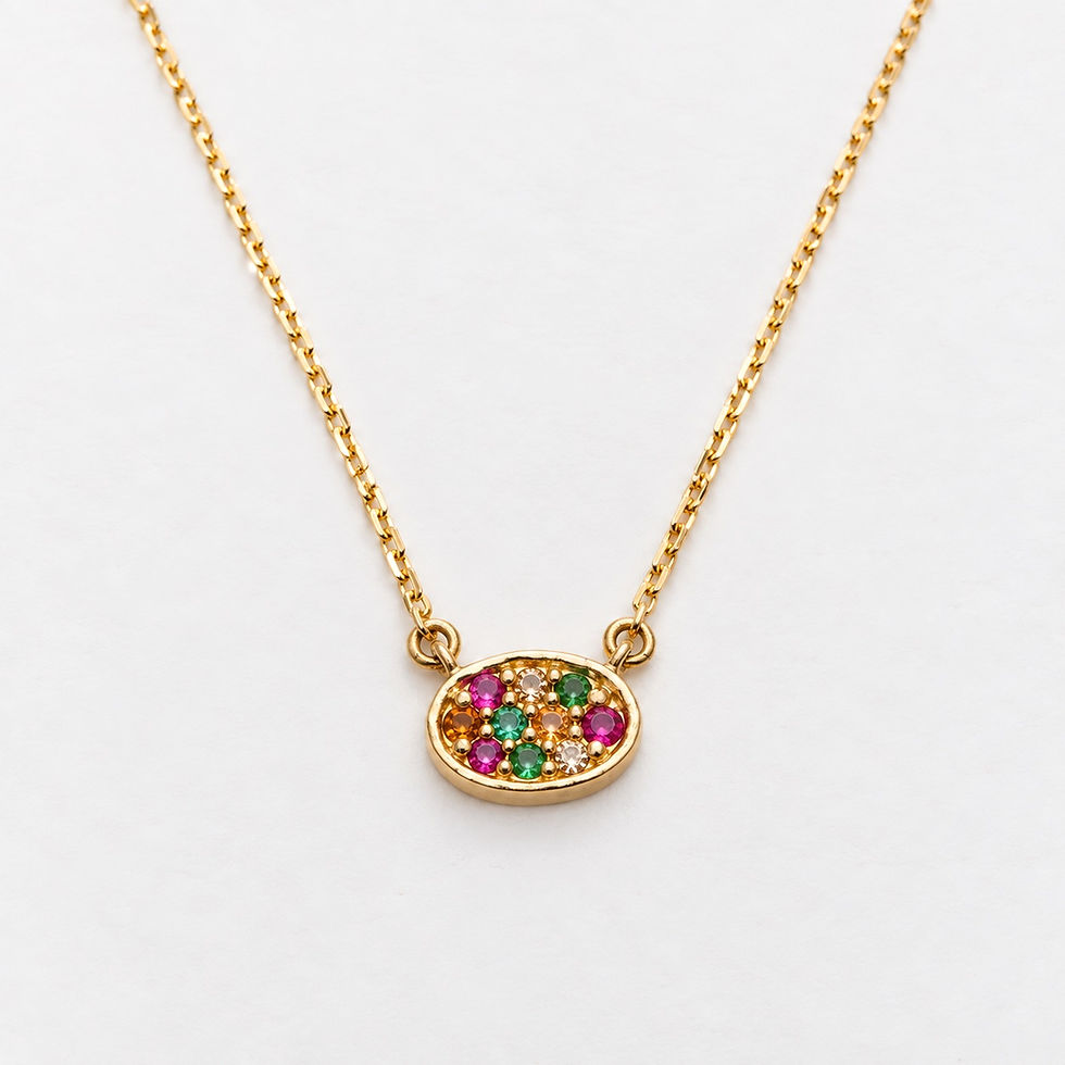 collier saphirs multicolores en or - the boho society