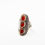 Miniature : bague ethnique - bague ethnique touareg berbère pierre naturelle de cornaline argent massif - the boho society