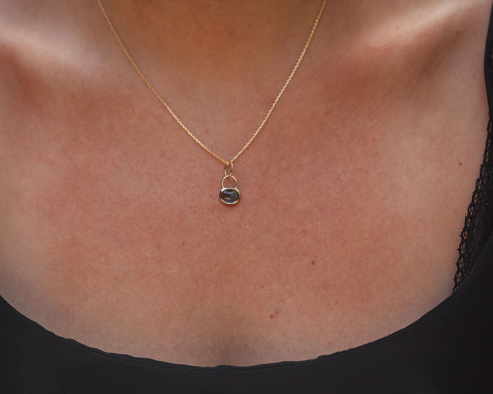 Miniature : Allia No 6 | Pendentif tourmaline bleue en or massif