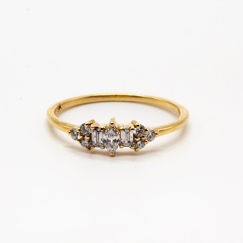 Miniature : Marta | Bague fine diamants en or