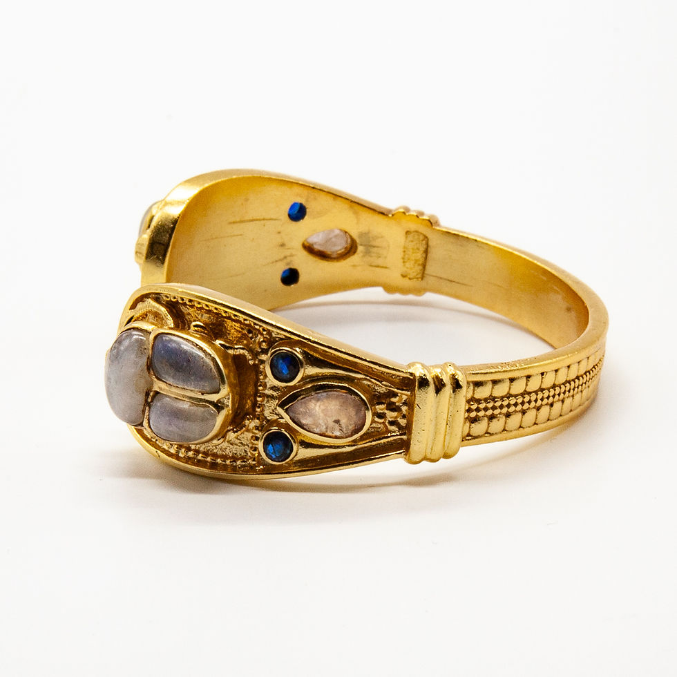 Miniature : Isha | Bracelet scarabee pierres de lune