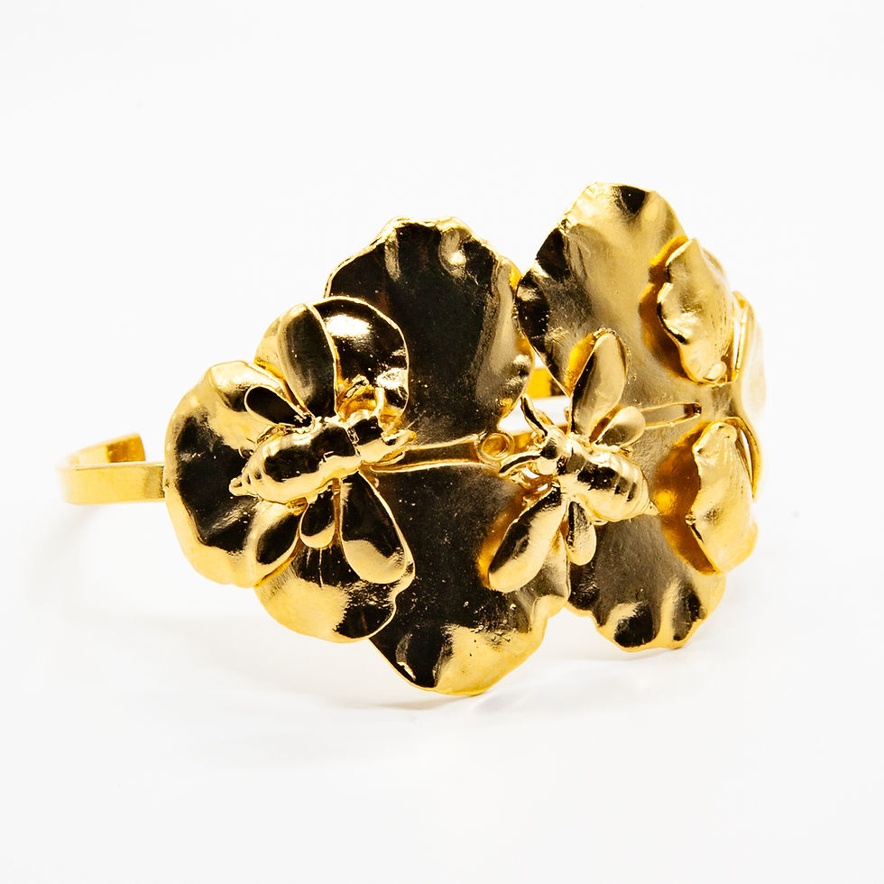 Miniature : Pensee | Bracelet manchette art nouveau