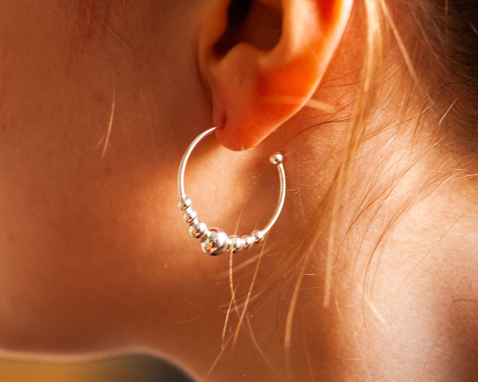 boucles d'oreilles argent - boucles d'oreilles argent massif style créoles boules - the boho society