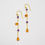 Miniature : Marin | Boucles d'oreilles pendantes en argent 925 doré à l'or 24k