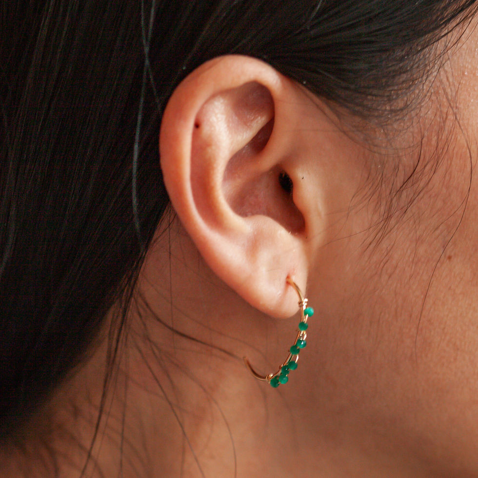 Miniature : Galia | Mini creoles perles 23 mm