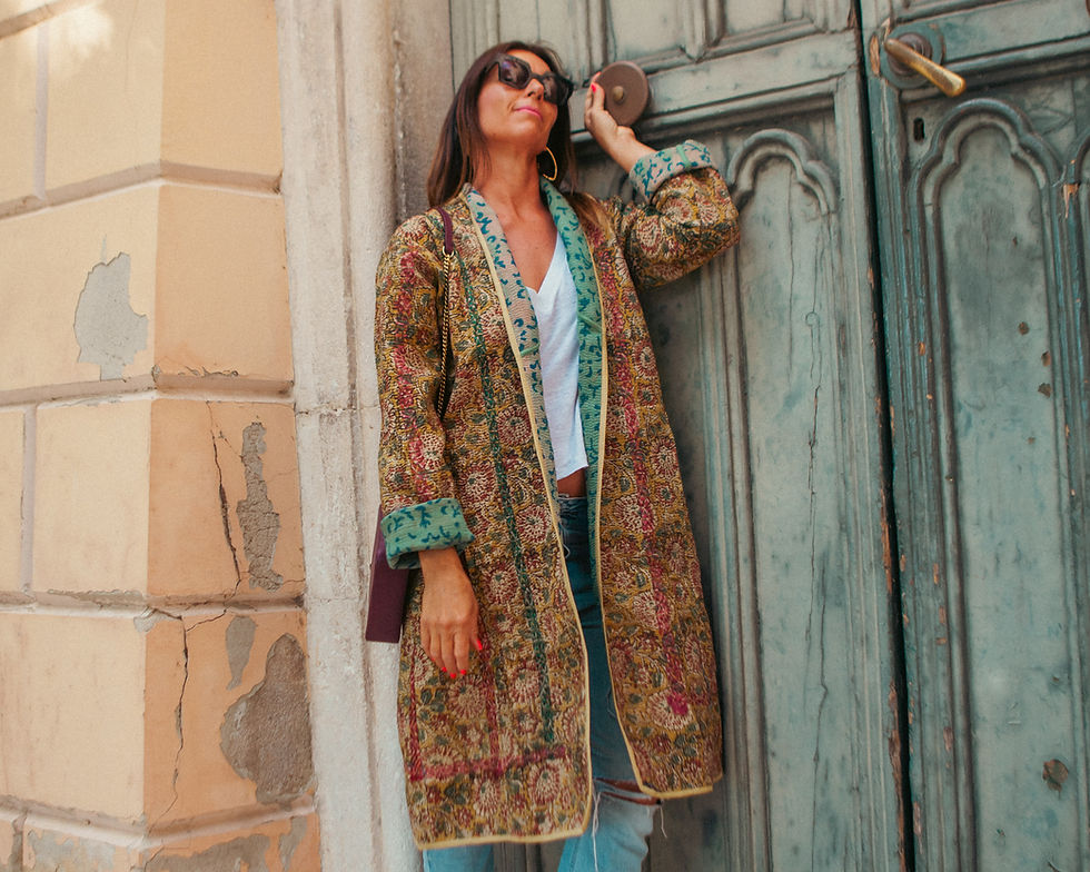 Miniature : Daya | Veste kimono femme kantha No 8