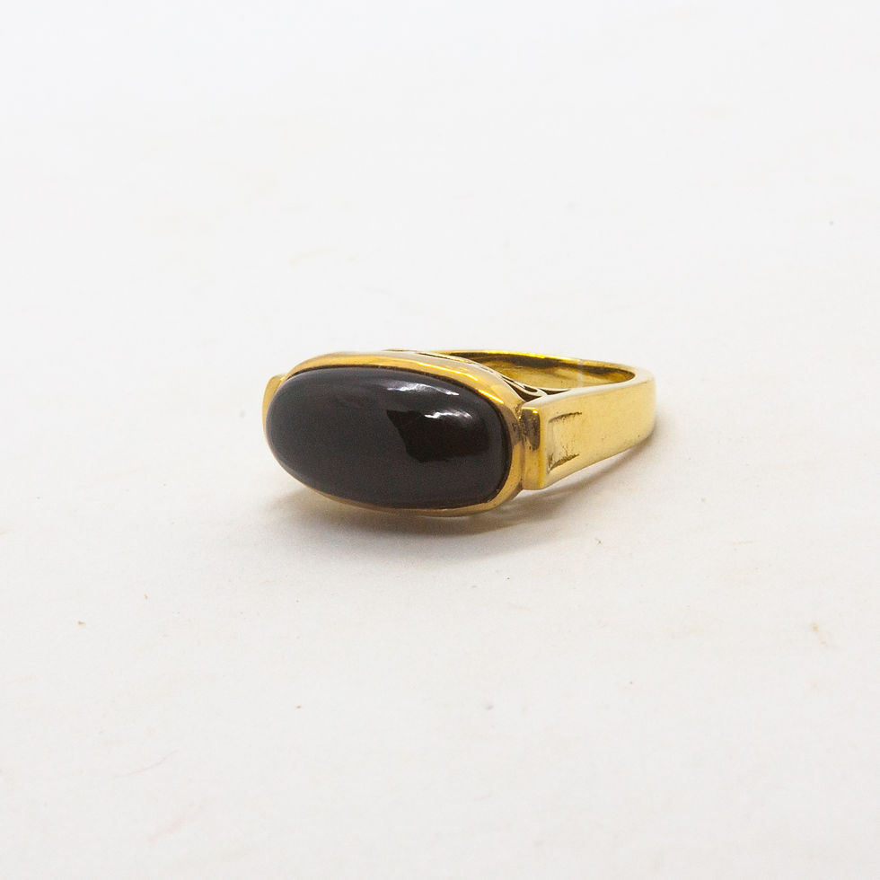 Miniature : bague pierre noire - bague onyx noir - bague pierre semi precieuse - bijoux boheme - the boho society