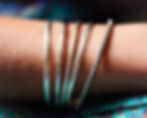 bracelet ethnique - jonc ethnique argent massif - the boho society