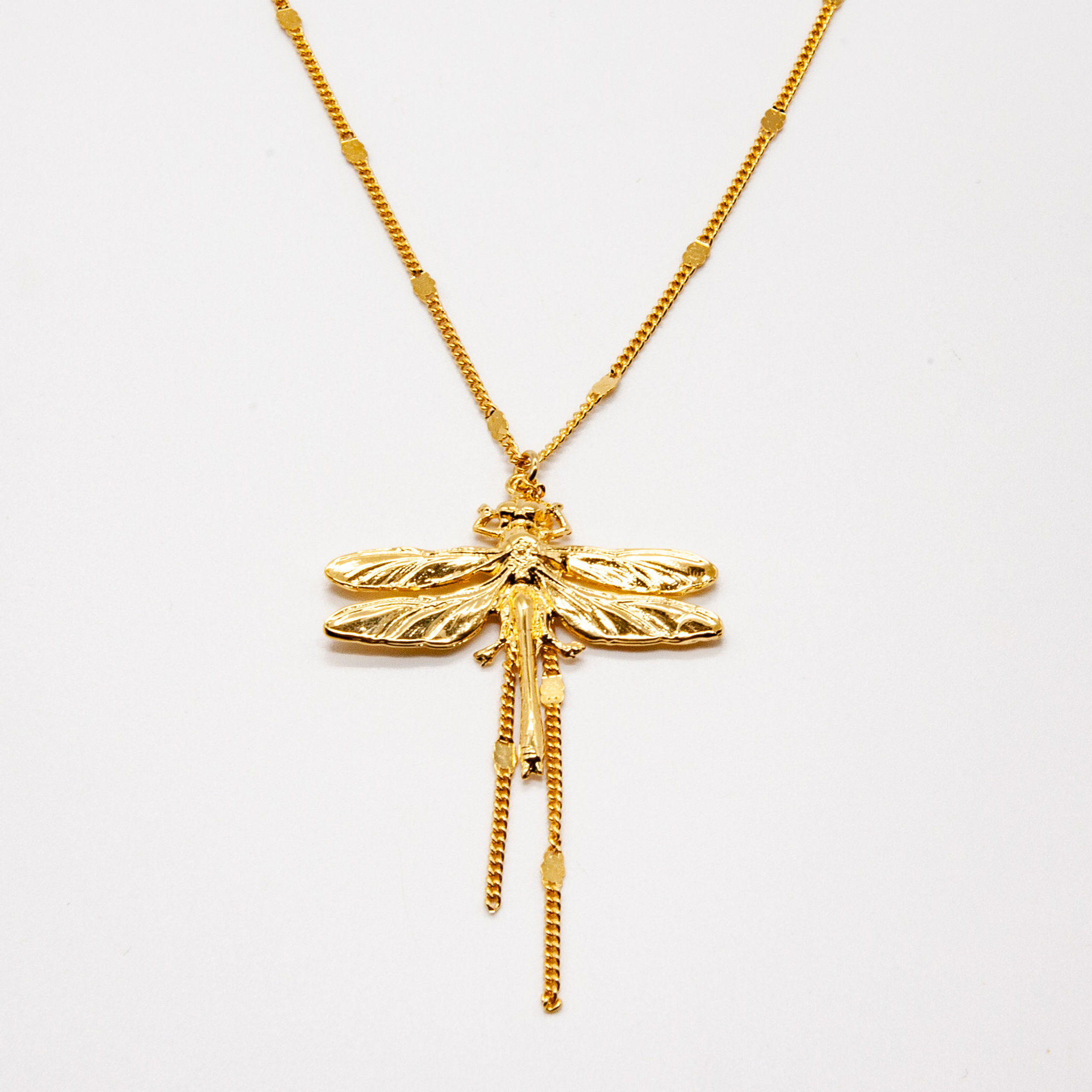 Libellule | Collier de créateur en plaqué or
