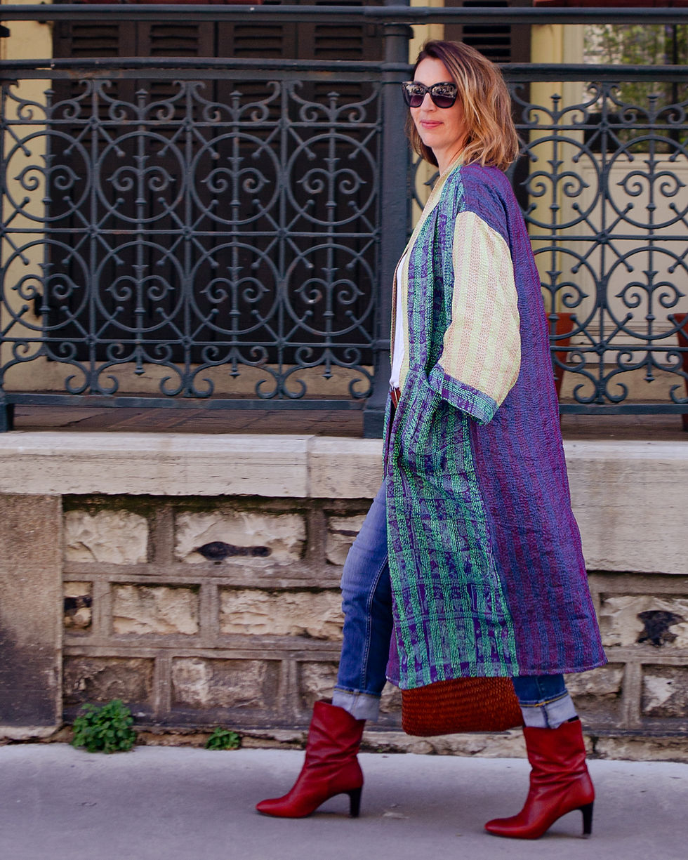 Miniature : Zora | Kimono long femme en soie N° 1