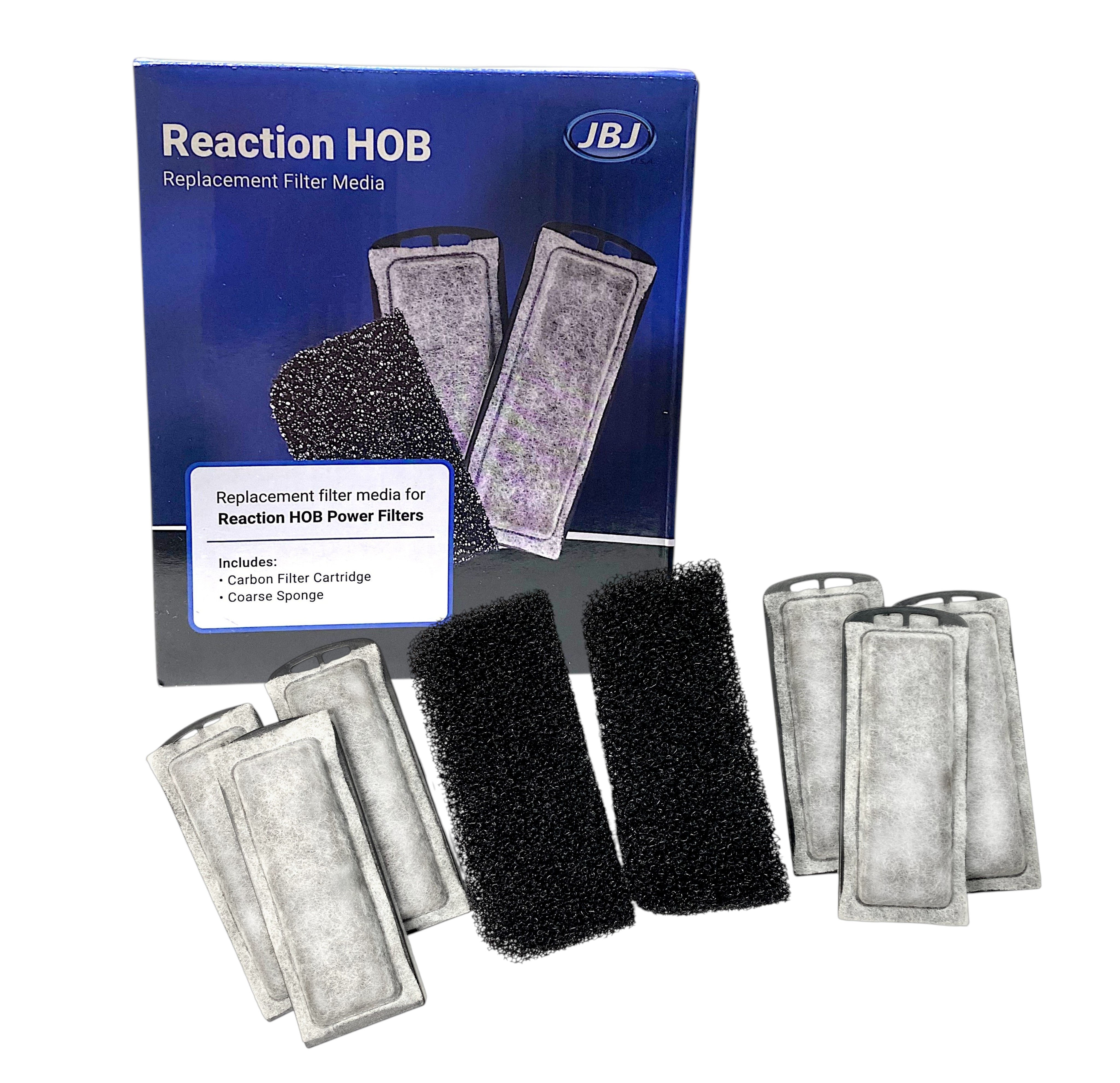 JBJ Reaction HOB HB- 45 Filter Replacement Media, Part# HB-FM-45