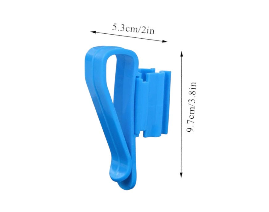 Thumbnail: Aquarium Tank Adjustable Hose Holder, Water Pipe Tube Clamp Specs Part # AQ-HOSE-CLPBLU