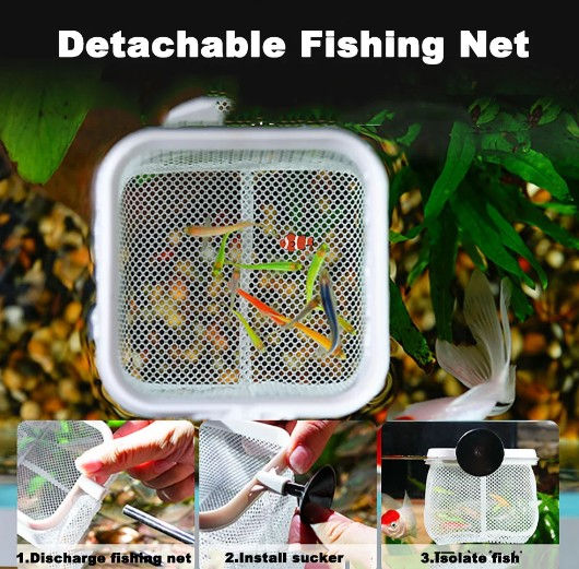Thumbnail: 3" White Course Fish Net with Telescopic Handle Part # AC-3IN-WNET