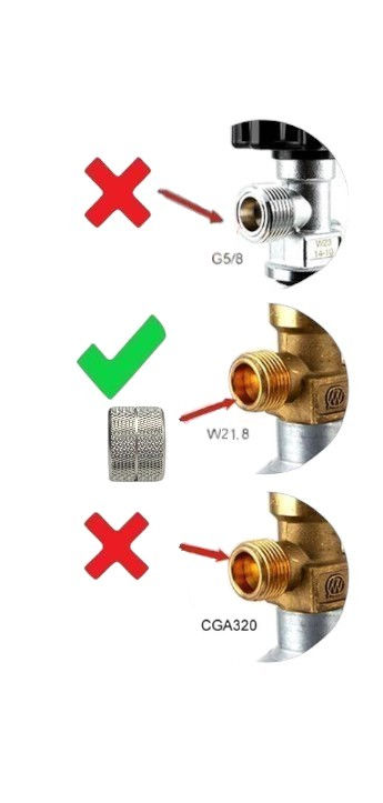 Thumbnail: ZRDR CO2 Regulator Nut Connector W218 Diagram