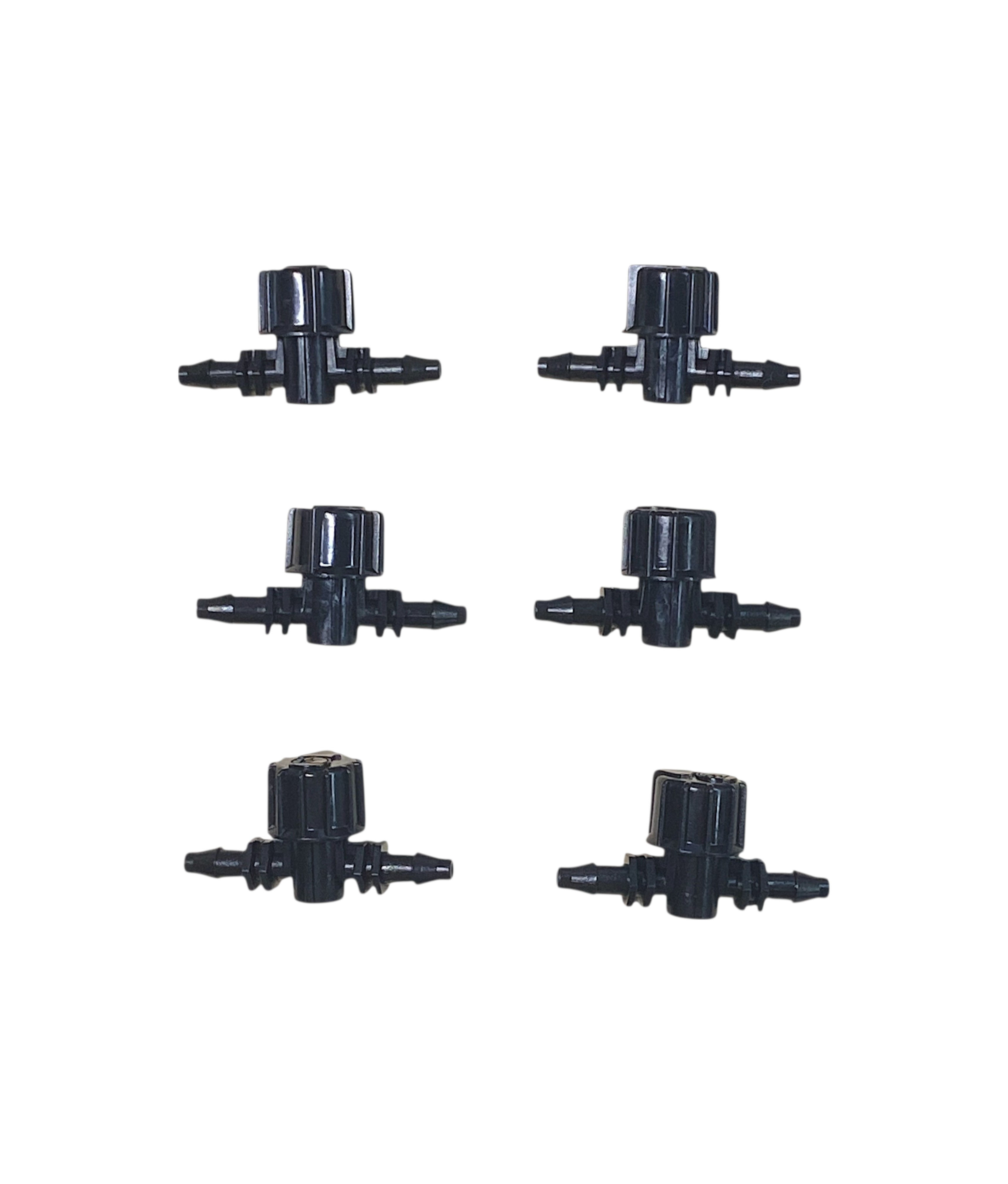 Two Little Fishies Airline Hose Micro Ball Valves, Barb x Barb, 6-Pack